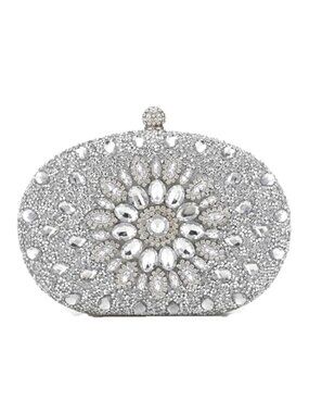 Gixugo Evening Clutch Rhinestone Bag Bling Glitter Purse Formal Party
